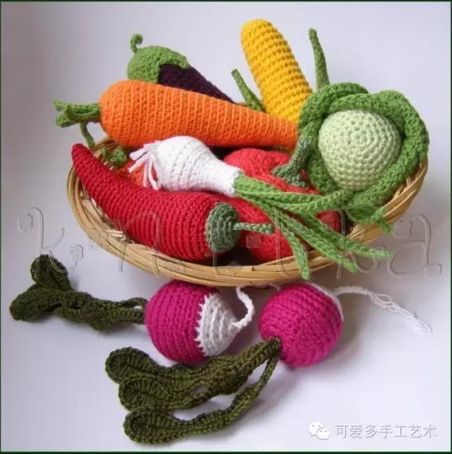 毛线编织蔬菜大全图解,手残党学会的毛线编织小技巧