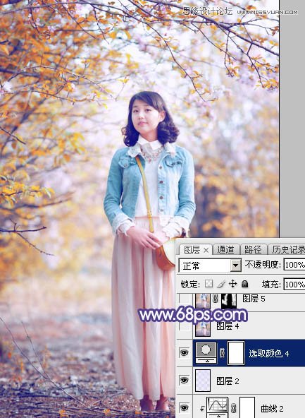 ps写真人像调色高级感黄背景,人像秋天调色ps