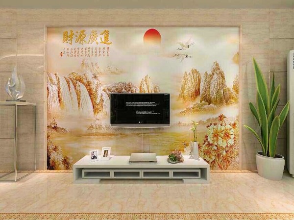 专业彩雕背景墙,彩雕背景墙效果图大全