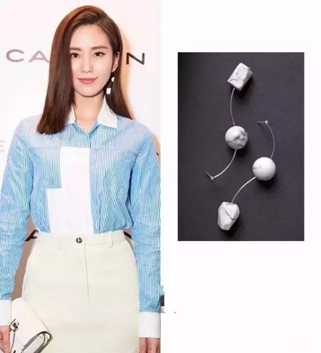 刘涛同款星星耳饰,刘涛同款珍珠耳环