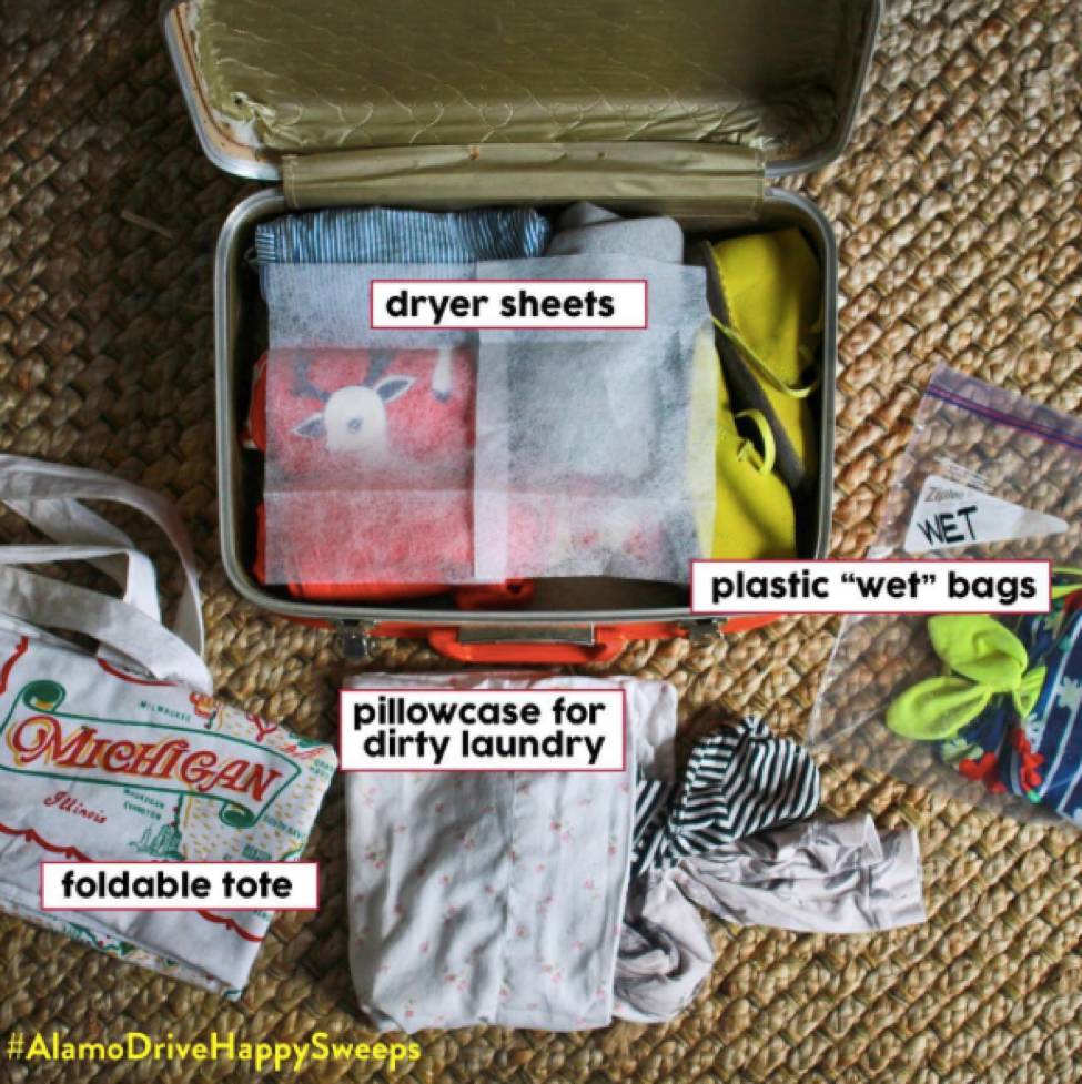 七天旅行行李收纳,美国旅行收纳整理