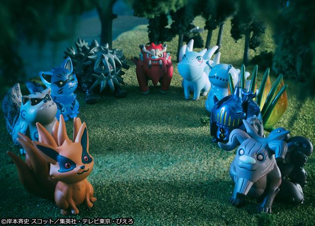 火影忍者鸣人vs佐助手办,鸣人和佐助连一起的手办