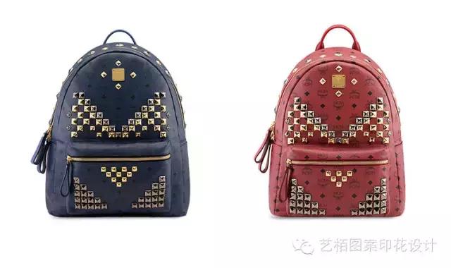 mcm铆钉链条包的铆钉是什么材质的,mcm粉色牛皮包