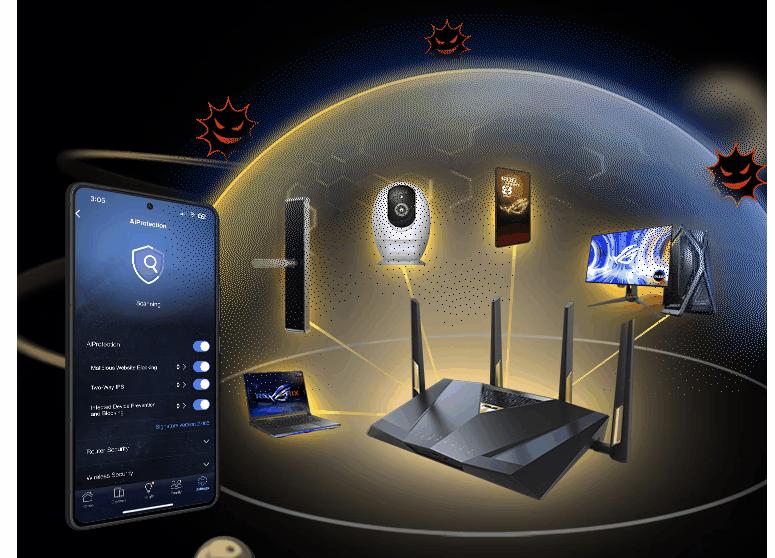 华硕路由器rt-be88u性能测试,华硕路由器ac86u测评对比ac88u