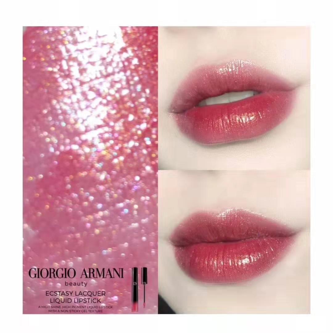 圣罗兰黑管唇釉416阿玛尼红管405,阿玛尼黑管400唇釉真假鉴定图解