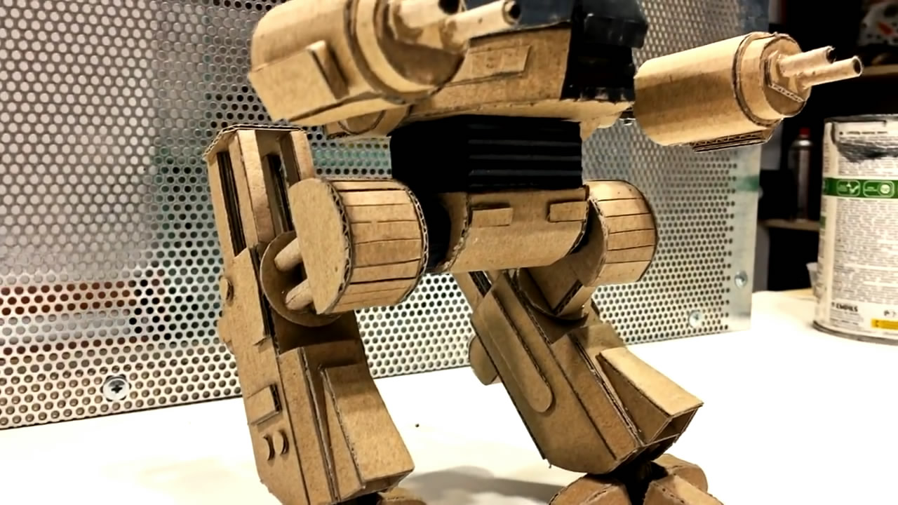 手工制作玩具机器人小视频,纸板机器人手工制作教程