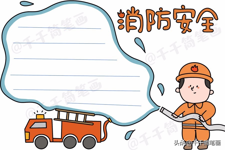 垃圾分类的手抄报模板高中生,垃圾分类和消防意识的手抄报