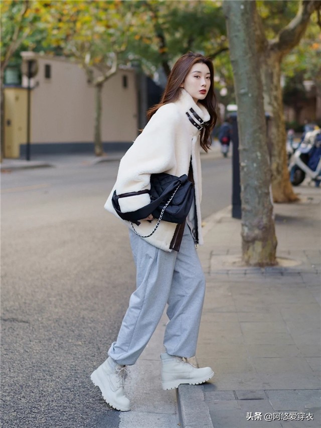 颗粒绒外套适合什么身材穿,颗粒绒短款外套怎么搭配不显胖