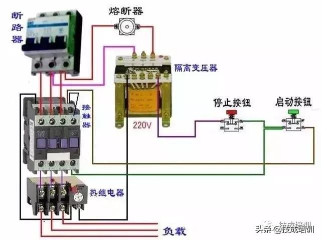 断路器电流互感器电表正确接线法,定时开关交流接触器和电表接线图