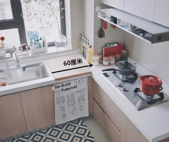 厨房橱柜的尺寸大家记住,橱柜最实用的尺寸