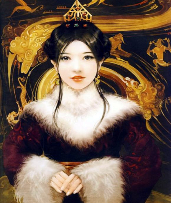 汉装潋滟---德珍彩绘古典美女画