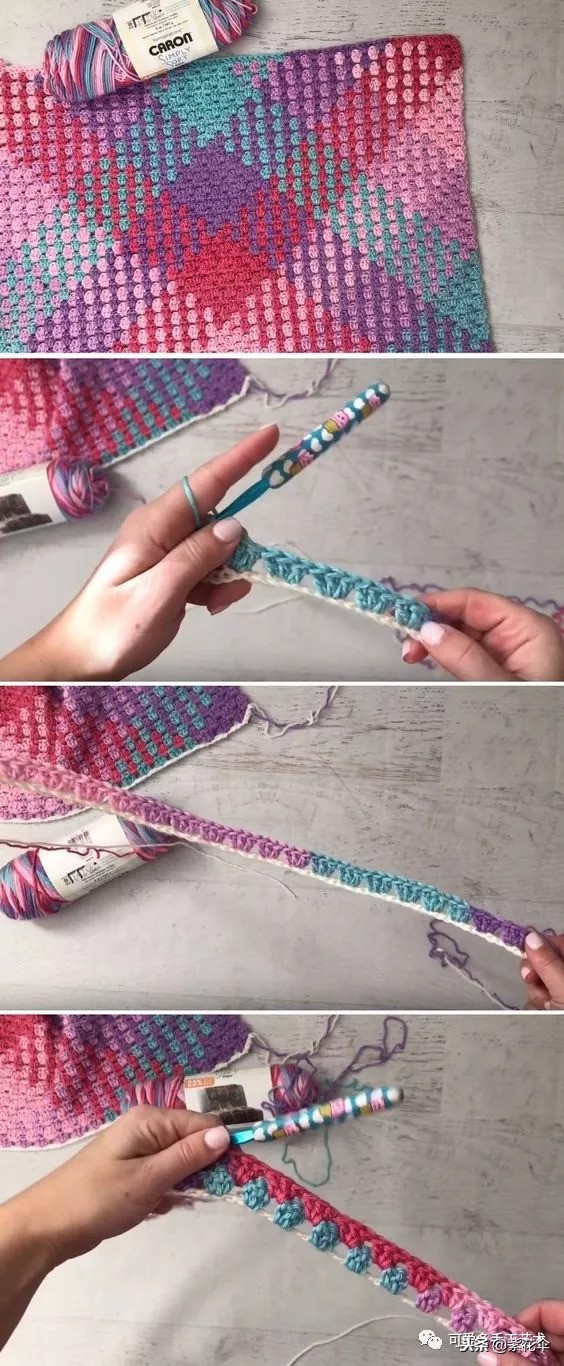 学毛线钩花一学就会简单,新手学毛线钩花