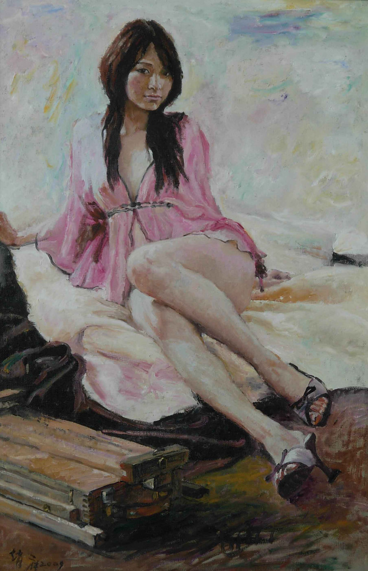 柠檬汁氤在水中　角落里美人如茵——画家赵鹰的写意油画