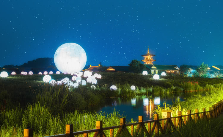 灵山小镇拈花湾樱花,无锡拈花湾樱花开