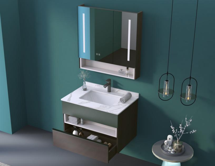 怎么挑选岩板浴室柜价格如何,卫生间浴室柜釉面一体怎样挑选