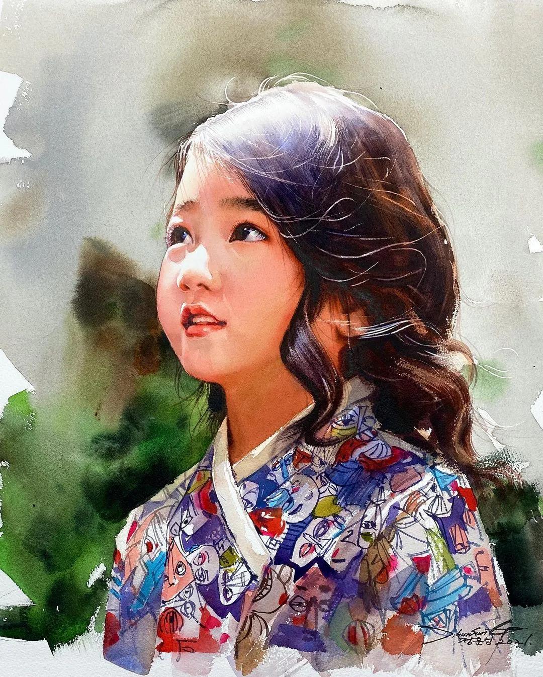 极简的水彩画作品,灵动脱俗的水彩画