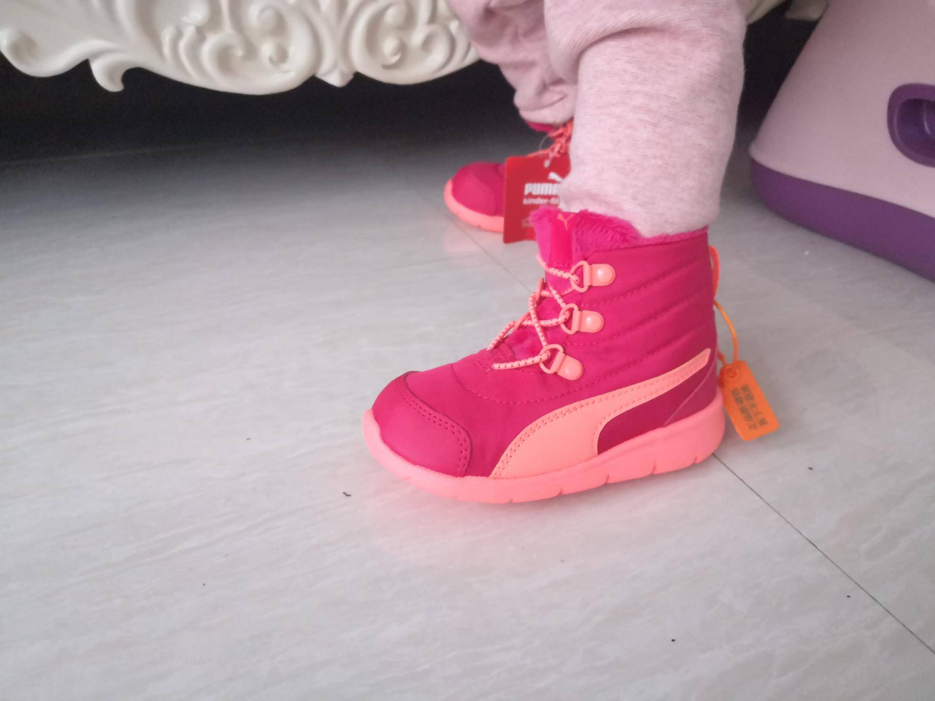 「双十一晒单」踏雪无忧：彪马小童加绒运动靴