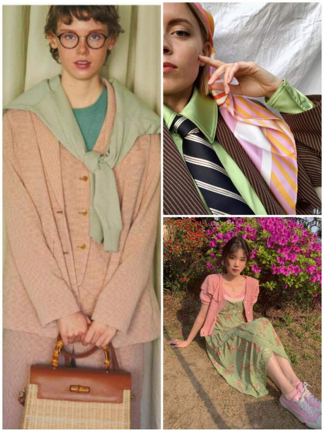 简单利落的颜色和款式搭配,好看的绿色与橙色搭配