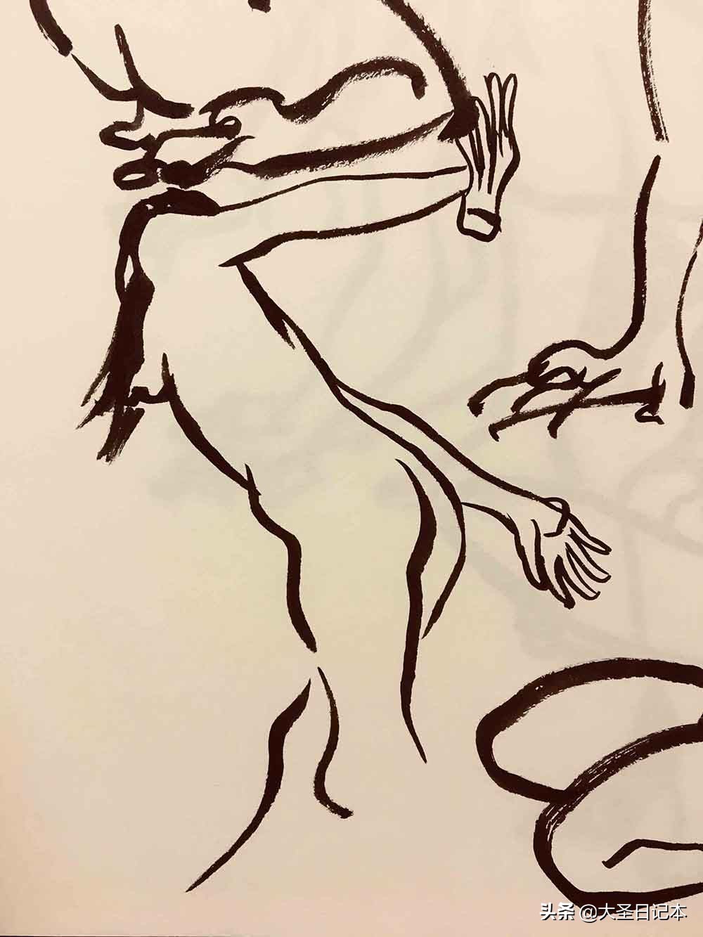 漫画现场临摹,人物写生漫画速写