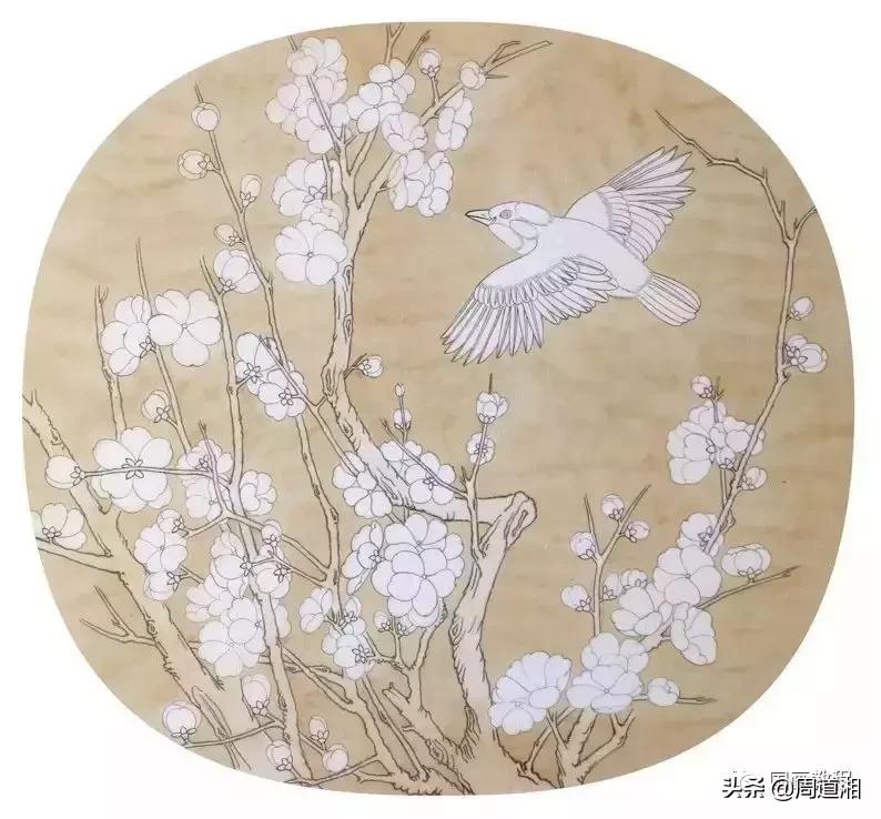 宋人工笔花鸟临摹步骤,工笔花鸟玉兰的画法