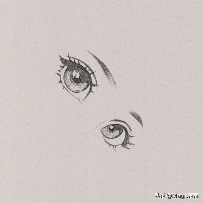教你用铅笔手绘一双漂亮的动漫人物眼睛超详细步骤快来学习吧
