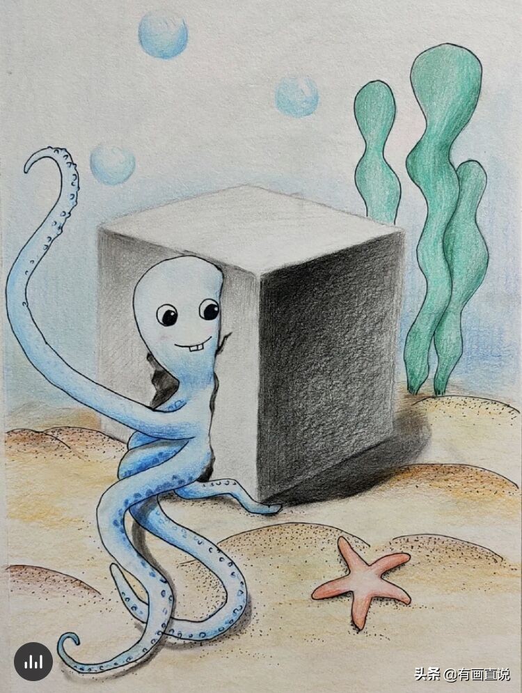 儿童绘画创意素描课堂教学,儿童基础素描创意素描画