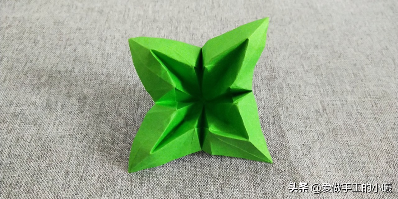 四瓣花折纸,四瓣花手工折纸视频简单