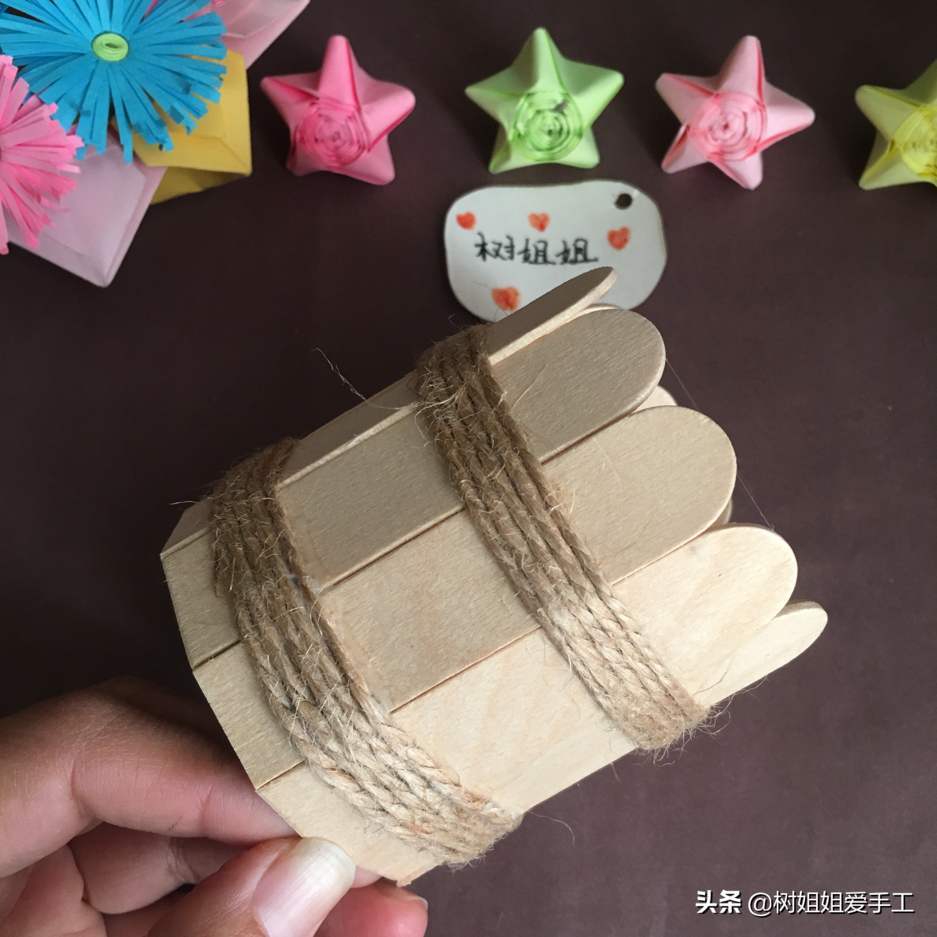 植物折纸：铜钱草盆景制作的方法（含花盆制作教程）