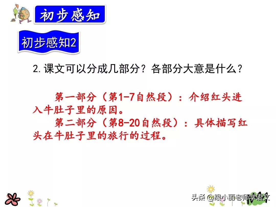 三年级上册在牛的肚子里旅行预习,三上语文在牛肚子里旅行同步讲解