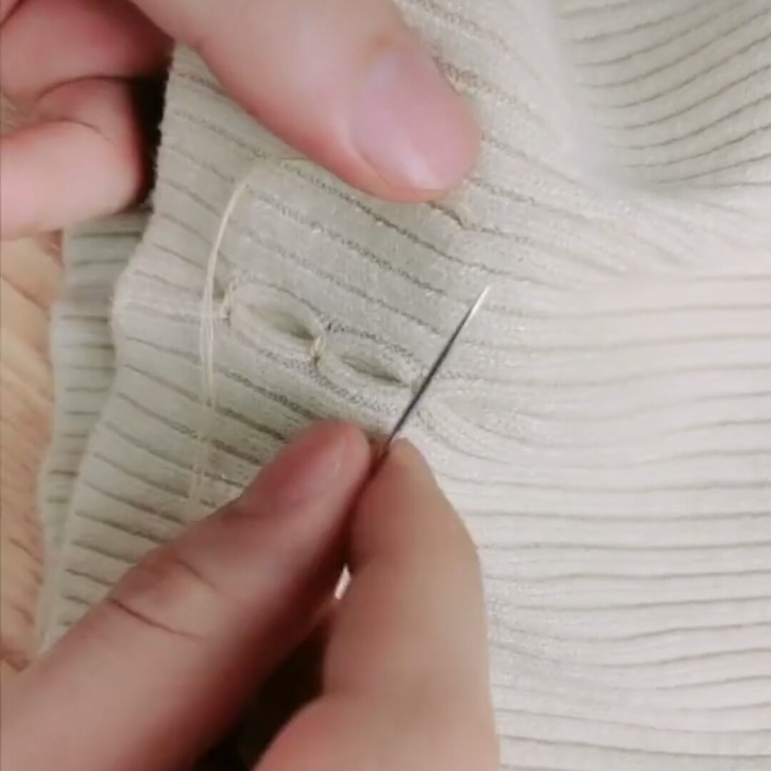 毛衣下摆肥大改小技巧,既美观又实用,不用花钱就可以把衣服改好