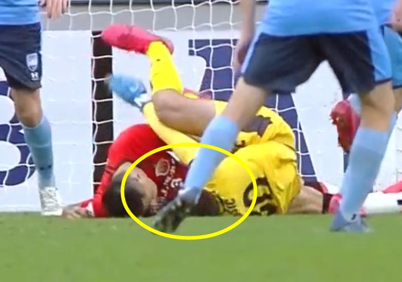 2015亚冠恒大西悉尼曾诚受伤视频,亚冠受伤