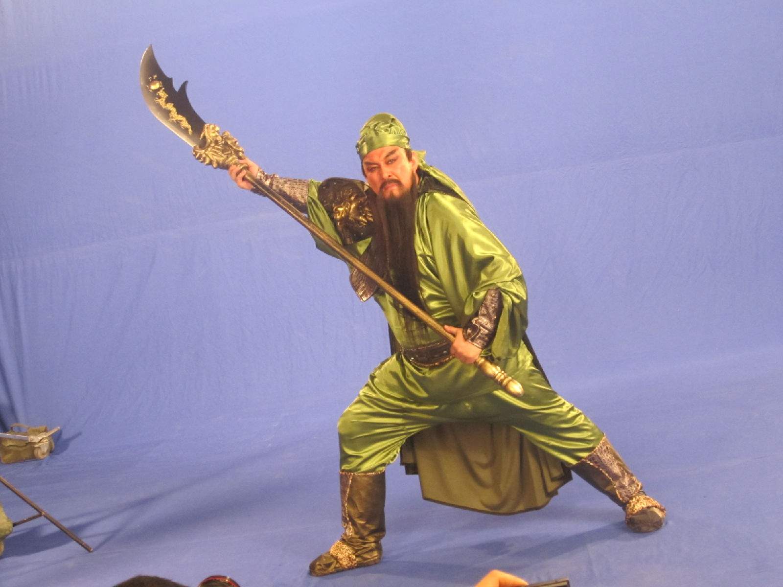 鲍国安三国演义拍摄幕后,鲍国安演曹操幕后