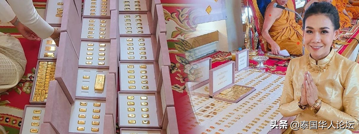 大手笔!泰国名主持敬献100铢黄金为佛寺镀金