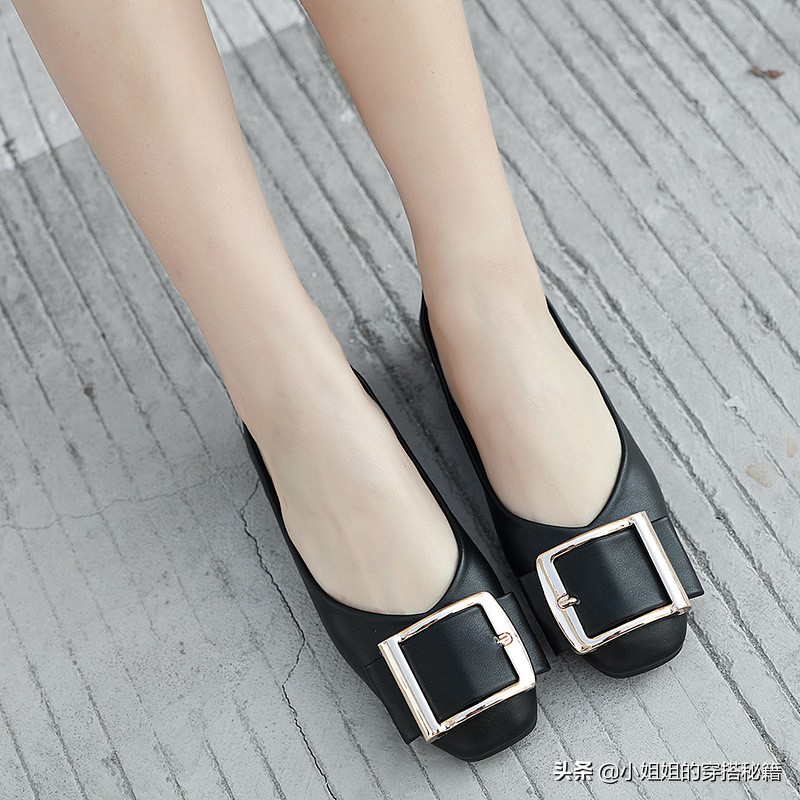 赫本风穿搭秋冬鞋,入秋女鞋平底