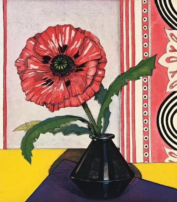 她72岁，画了50多年的画，花儿在她笔下都有了个性