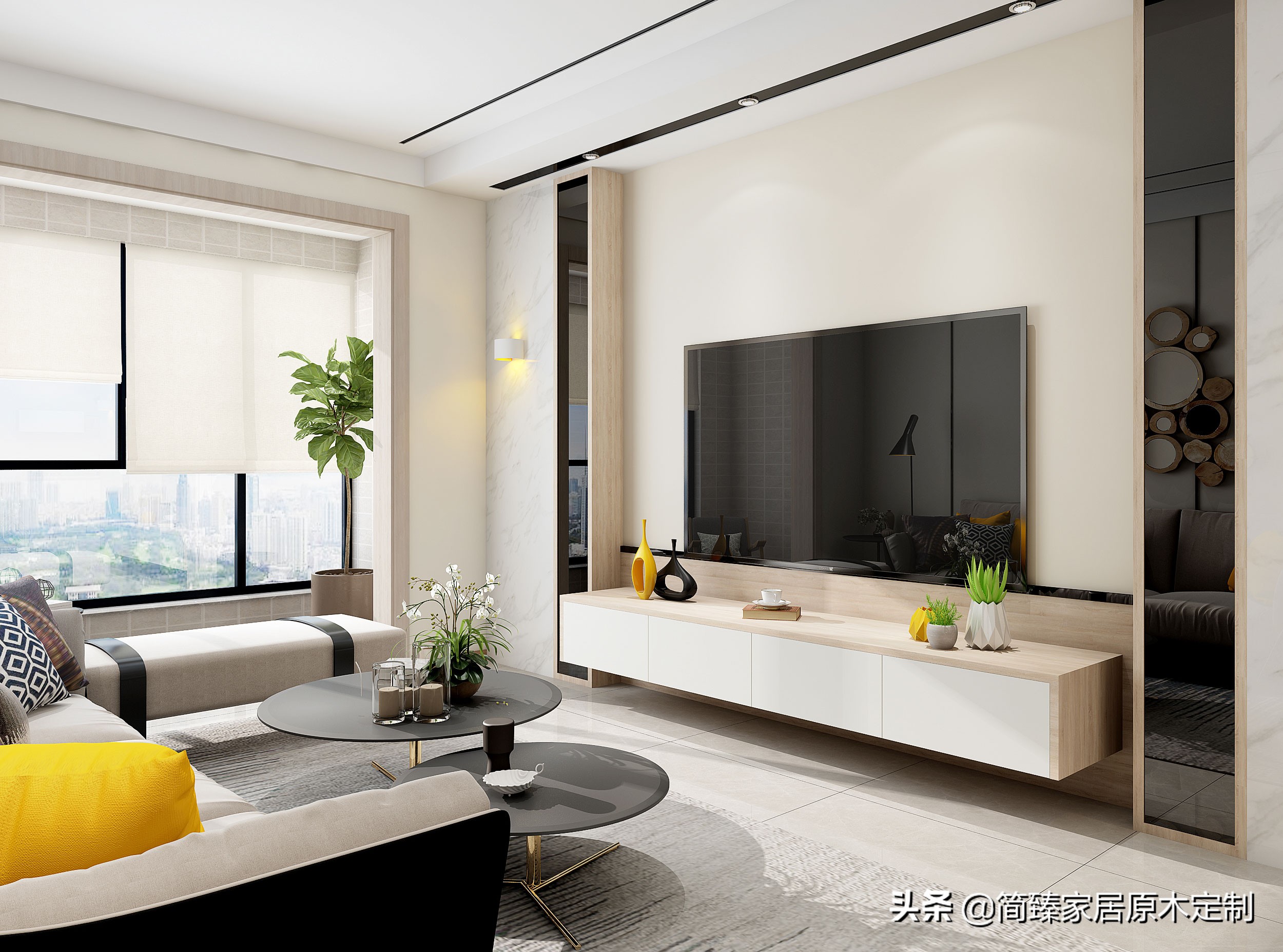 定制客厅电视柜最新款效果图,原木家具客厅电视柜