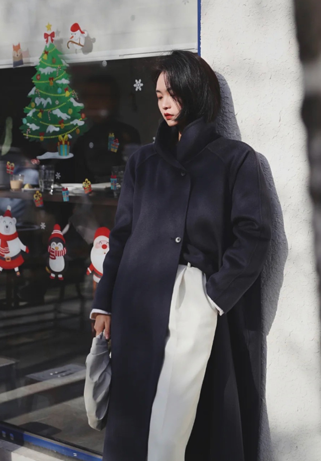 毛呢大衣不加绒,长款双面羊绒大衣怎么搭配好看