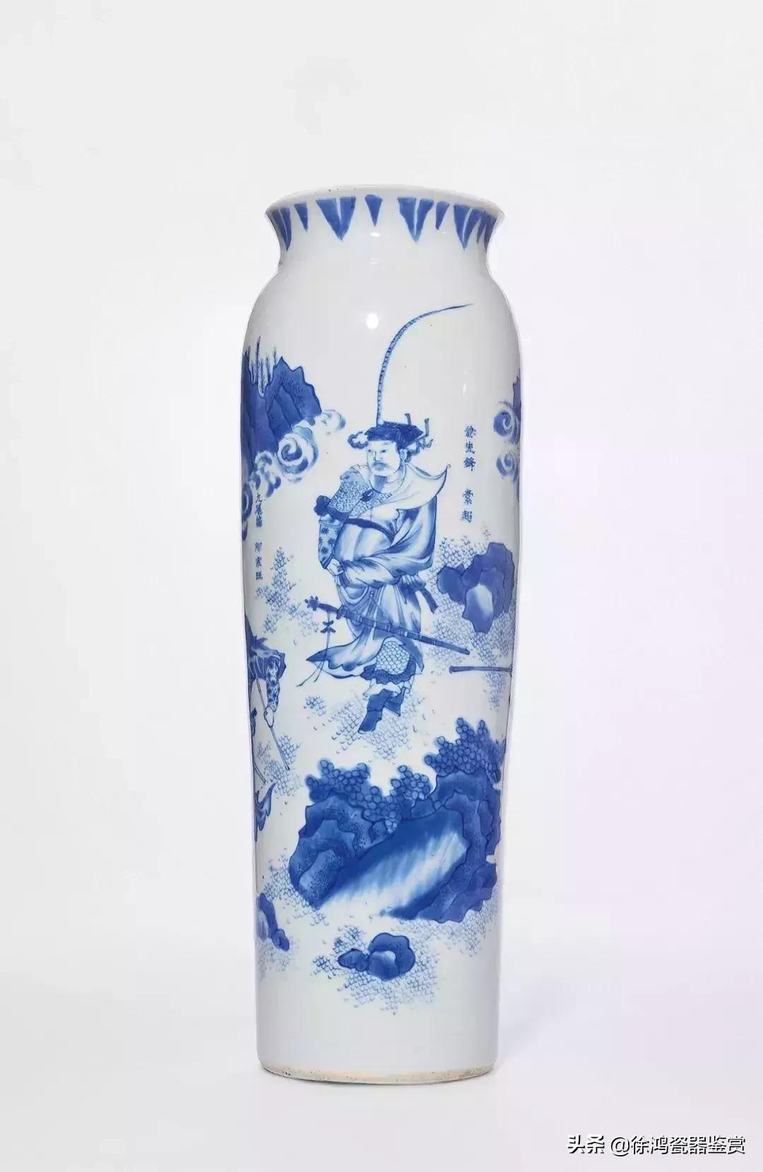 明崇祯青花山水瓷器,明崇祯鹿纹青花瓷器