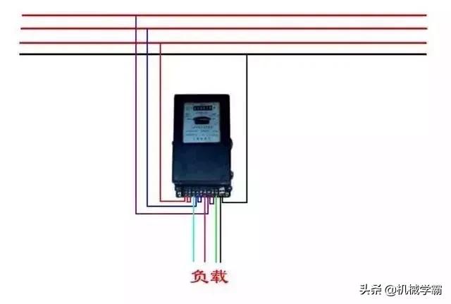 2p电表专用断路器接线示意图,断路器带互感器的电表接线图