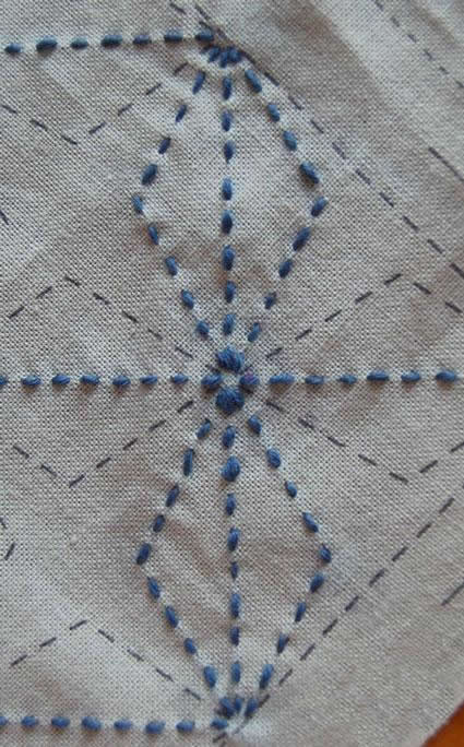 刺子绣拼接入门针法教程,sashiko刺子绣