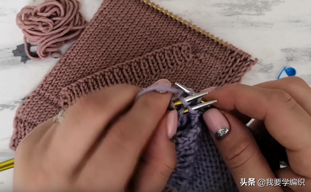 从下往上织暗口袋怎样编织,织口袋的教程
