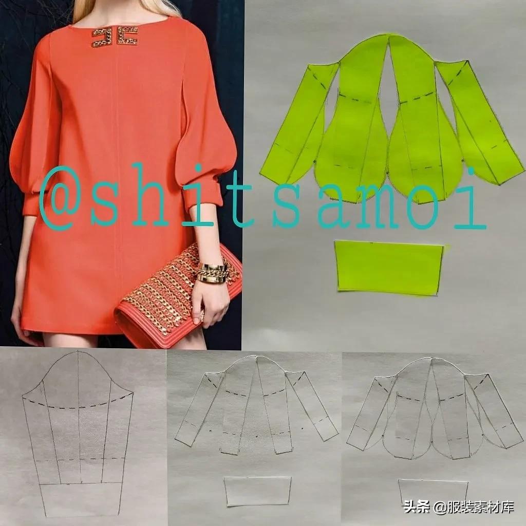 超简单的款式图,时尚法式图纸