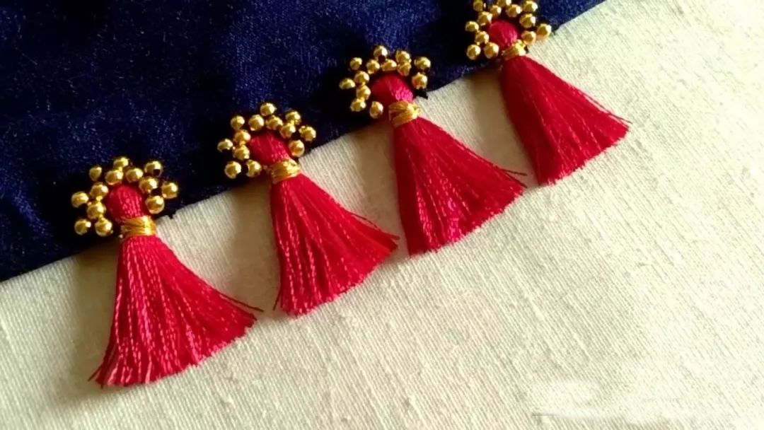 流苏饰品教程全部过程,流苏的穿法教程