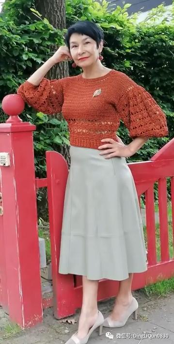 中老年人女冬季针织衫教程,针织中老年女装新款