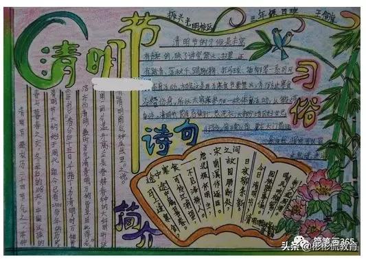 清明节手抄报素材简单漂亮图片,清明节手抄报图片模板简单又漂亮