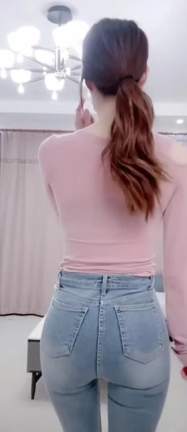 黑色紧身牛仔裤女裤,紧身超级好看牛仔裤