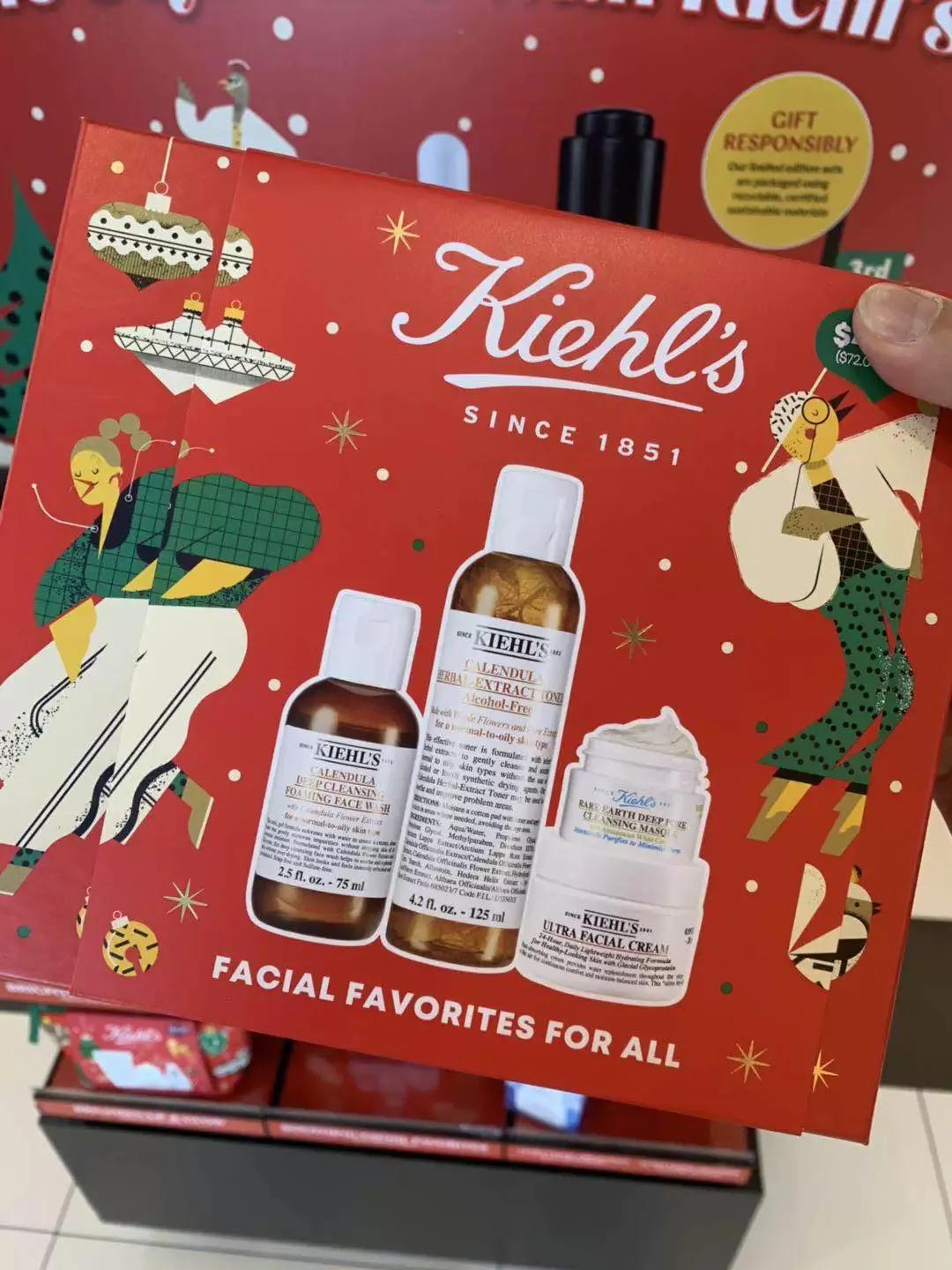 圣诞限定科颜氏金盏花水500ml,科颜氏2020限定套装