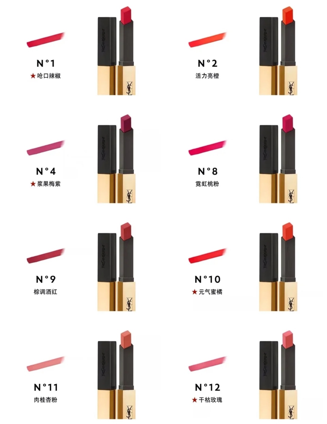 2020最畅销的ysl十款口红,最新的口红ysl