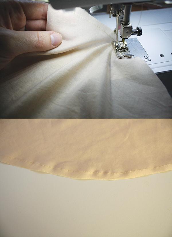 大弧形下摆卷边的技巧,下摆最快卷边手法视频