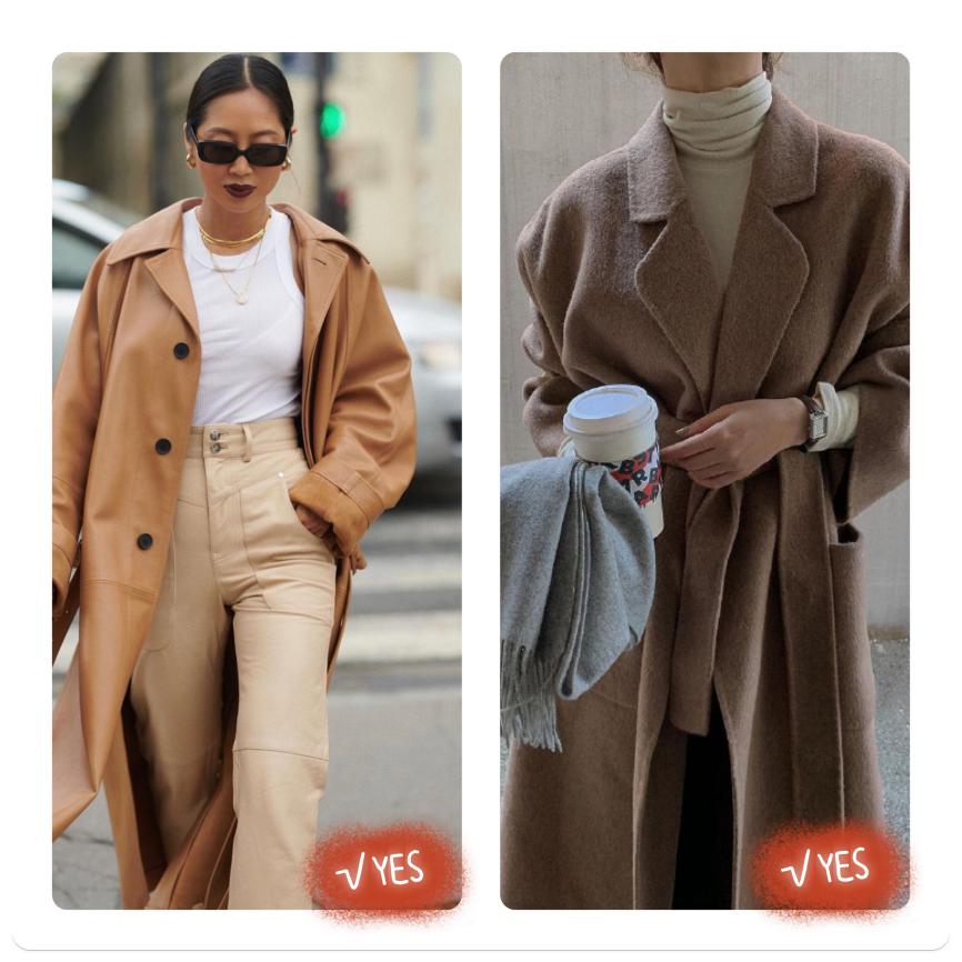 驼色大衣的10种经典穿法,驼色大衣穿搭减龄街拍